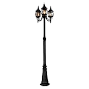 Artcraft Lighting Classico 3-Bulb Line Voltage Post Light Black
