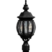 Artcraft Lighting Classico 3-Bulb Line Voltage Post Light Black