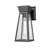 Artcraft Lighting Lucian 12" Tall Outdoor Wall Sconce Black / Clear