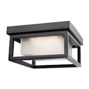 Artcraft Lighting Overbrook Single Light 8-1/4" Wide Integrated LED Outdoor Flush Mount Ceiling Fixture Black