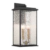 Artcraft Lighting Estate 4 Light 24" Tall Outdoor Wall Sconce Black / Brass