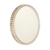 Artcraft Lighting Reflections 31-1/2" Diameter Circular Framed Accent Wall Mirror with LED Lighting Crystal