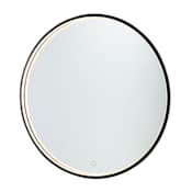 Artcraft Lighting Reflections 32" Diameter Circular Flat Accent Mirror Matte Black