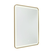 Artcraft Lighting Reflections 23-5/8"W x 31-1/2"H Bathroom Mirror with Lighting Brushed Brass