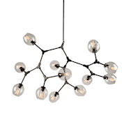 Artcraft Lighting Organic 12 Light 55" Wide Chandelier Black