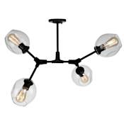 Artcraft Lighting Organic 4 Light 29" Wide Semi-Flush Ceiling Fixture Black