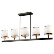 Artcraft Lighting Coco 5 Light 42" Wide Linear Smart Chandelier Gold / Black