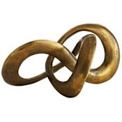 Arteriors Quinn 7.5"H x 7.5"W Aluminum Abstract Sculpture Antique Brass