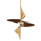 Arteriors Renly 24" Wide LED Commercial Abstract Pendant Pale Gold Leaf