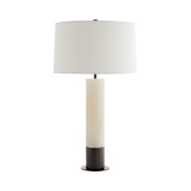 Arteriors Nashik 31" Tall Vase Table Lamp White / Bronze