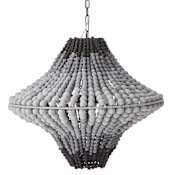 Arteriors Paradisa 3 Light 30" Wide Commercial Beaded Waterfall Chandelier Black and Gray Ombre