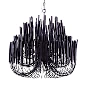 Arteriors Tilda 6 Light 36" Wide Abstract Chandelier Black