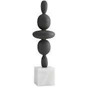 Arteriors Eddie 23" Tall Marble and Resin Abstract Sculpture Charcoal