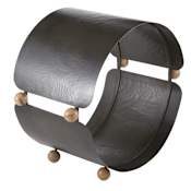 Arteriors Cannon 30" Tall Log Holder Black
