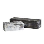 Arteriors Kayce 16" Wide Resin Boxes - Set of 2 Black / White