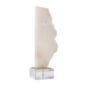 Arteriors Taos Alabaster Mineral and Rock Statue White