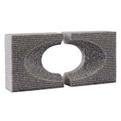 Arteriors Wolcott 7-1/2" Square Rice Stone Bookend - Set of 2 Graphite