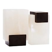 Arteriors Tolliver Varying Dimensions Alabaster Bookends - Set of 2 White