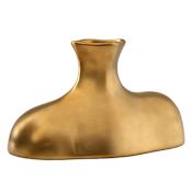 Arteriors Tilbury 11" Wide Ceramic Water Tight Decorative Vase Gold