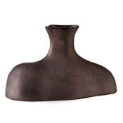 Arteriors Tilbury 11" Wide Ceramic Water Tight Decorative Vase Gunmetal
