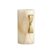 Arteriors Monet 10" Tall Iron and Onyx Vase White