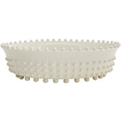 Arteriors Spitzy 4-1/2" Tall Ceramic Decorative Bowl Centerpiece Ivory