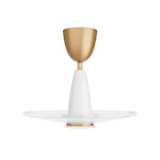 Arteriors 18" Wide LED Semi-flush Ceiling Fixture Antique Brass