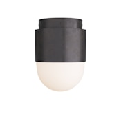 Arteriors Allentown 7" Wide Flush Mount Ceiling Fixture English Bronze / Opal Glass