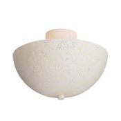 Arteriors Malta Flush Mount 3 Light 18" Wide Semi-Flush Bowl Ceiling Fixture Light Stonewash