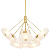 Arteriors Helios 41" Wide LED Chandelier with Frosted Glass Shades Frosted