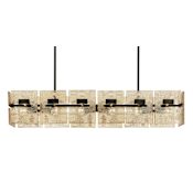 Arteriors Vetrina 6 Light 49" Wide Linear Chandelier Molten Umber