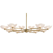 Arteriors Fleurana 54" Wide Chandelier Frosted