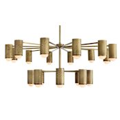 Arteriors Loryn 20 Light 52" Wide Chandelier Antique Brass