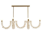 Arteriors Kalama 8 Light 57" Wide Linear Chandelier Ivory