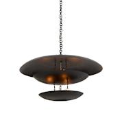 Arteriors Florko 6 Light 31" Wide Abstract Chandelier Blackened Iron