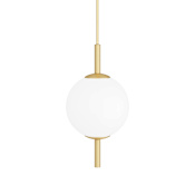 Arteriors Tirso 14" Wide LED Pendant with Glass Shade Antique Brass