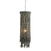 Arteriors Baja 10" Wide Wood Mini Pendant Dark Gray Wash