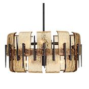 Arteriors Lumora 6 Light 23" Wide Drum Chandelier Smoke