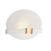 Arteriors Fresno 7" Tall LED Outdoor Wall Sconce with Matte Swirl Glass Shade Swirl