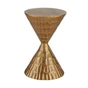 Arteriors Castanza 14" Diameter Aluminum Accent Table Antique Brass