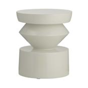 Arteriors Uma 16" Diameter Fiberglass Top Lacquer Table Ivory