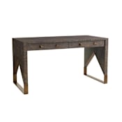 Arteriors Jupiter 56" Wood 2 Drawer Writing Desk Olive