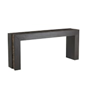 Arteriors Kingston 78" Wide Wood Table Umber Wood / Faux Horn