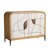 Arteriors Hardin 46" Wide 2 Door Wood Veneer Accent Cabinet Beige