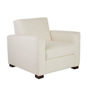 Arteriors Dodson 36" Wide Wood Framed Fabric Accent Chair White