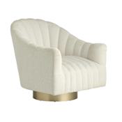Arteriors Springsteen 30" Wide Iron Framed Fabric Accent Chair Snow