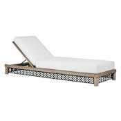 Arteriors Emoto 32" Wide Framed Bouclé Chaise Chair Pearl