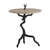 Arteriors Daphne 22" Diameter Stone Top Marble Table Natural