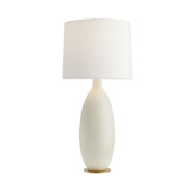 Arteriors Gola 32" Tall Vase Table Lamp with Microfiber Shade Quail Egg