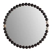 Arteriors Sautoir 76" Diameter Circular Flat Wood Wall Mount Accent Mirror Sable